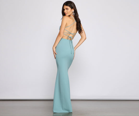 Claudette Formal Lace Up Mermaid Dress