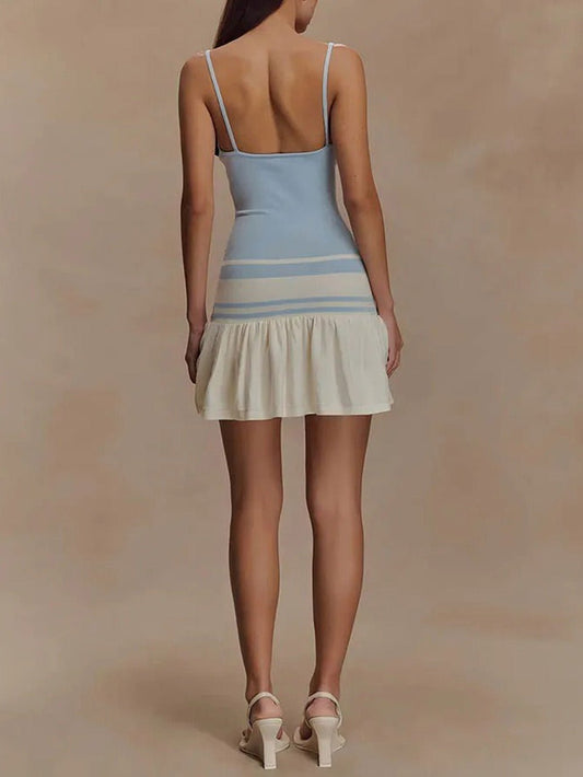 Lana Striped Ruffle Mini Dress