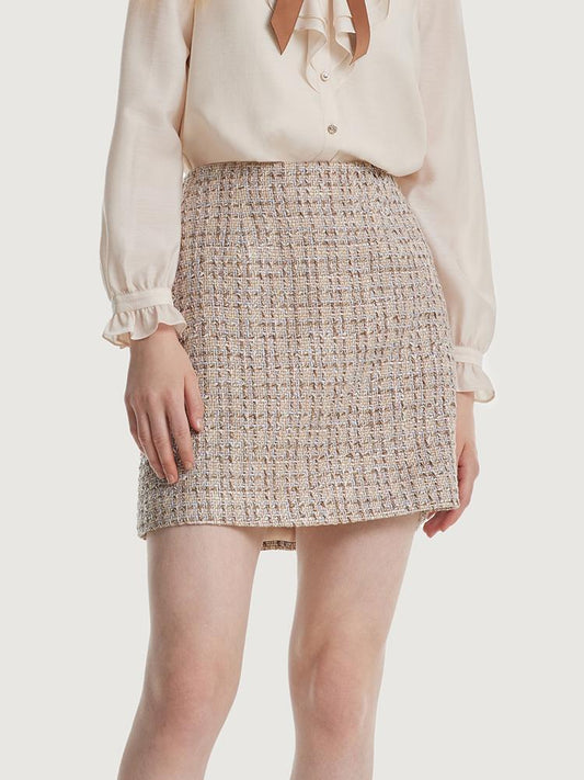 A-line Tweed Mini Skirt