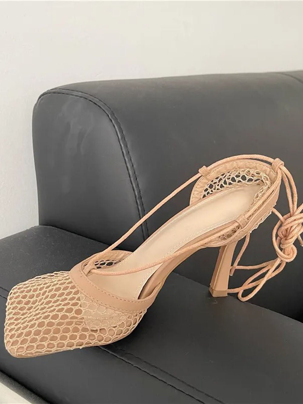Hollow Mesh High Ankle Heel