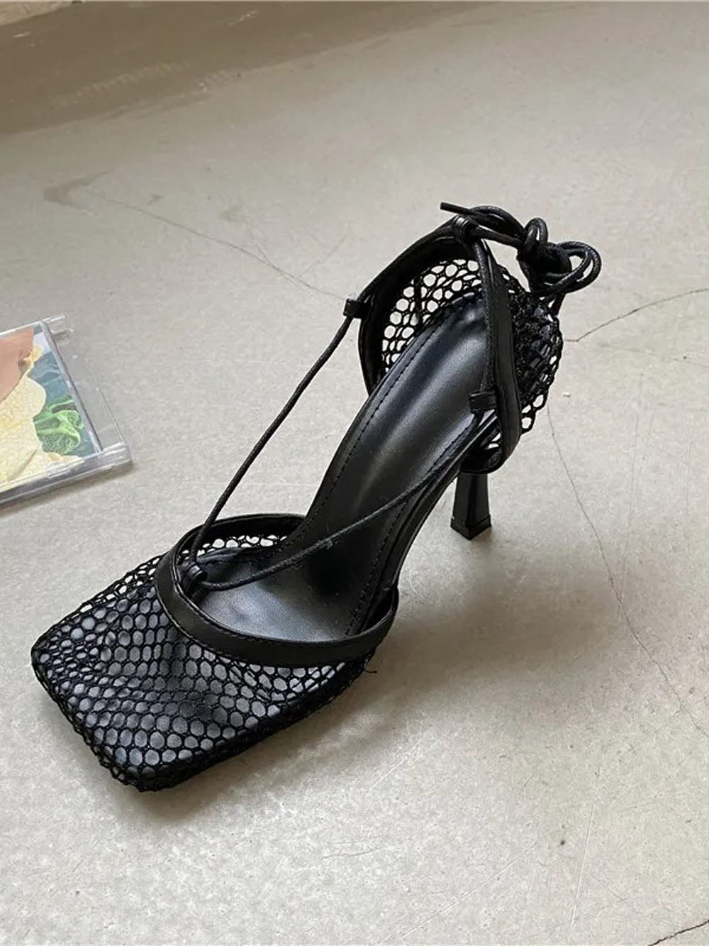 Hollow Mesh High Ankle Heel